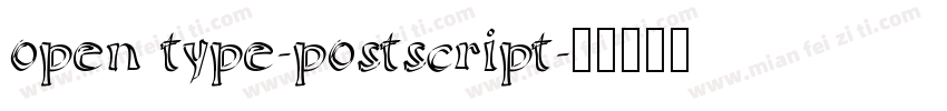 open type-postscript字体转换